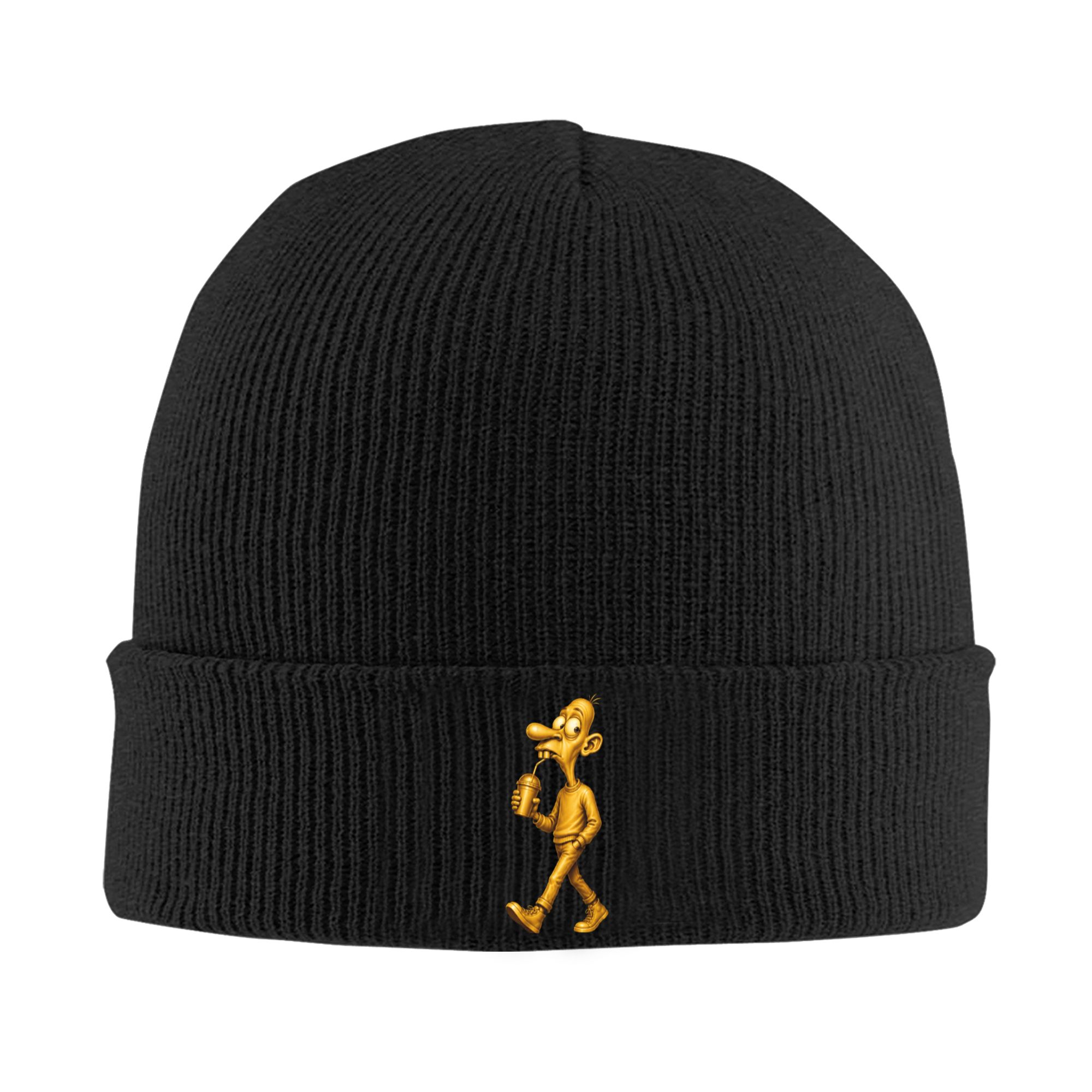 Beanie Cuffed Knit - Golden Neegy Meme Grappige Internet Brainrot